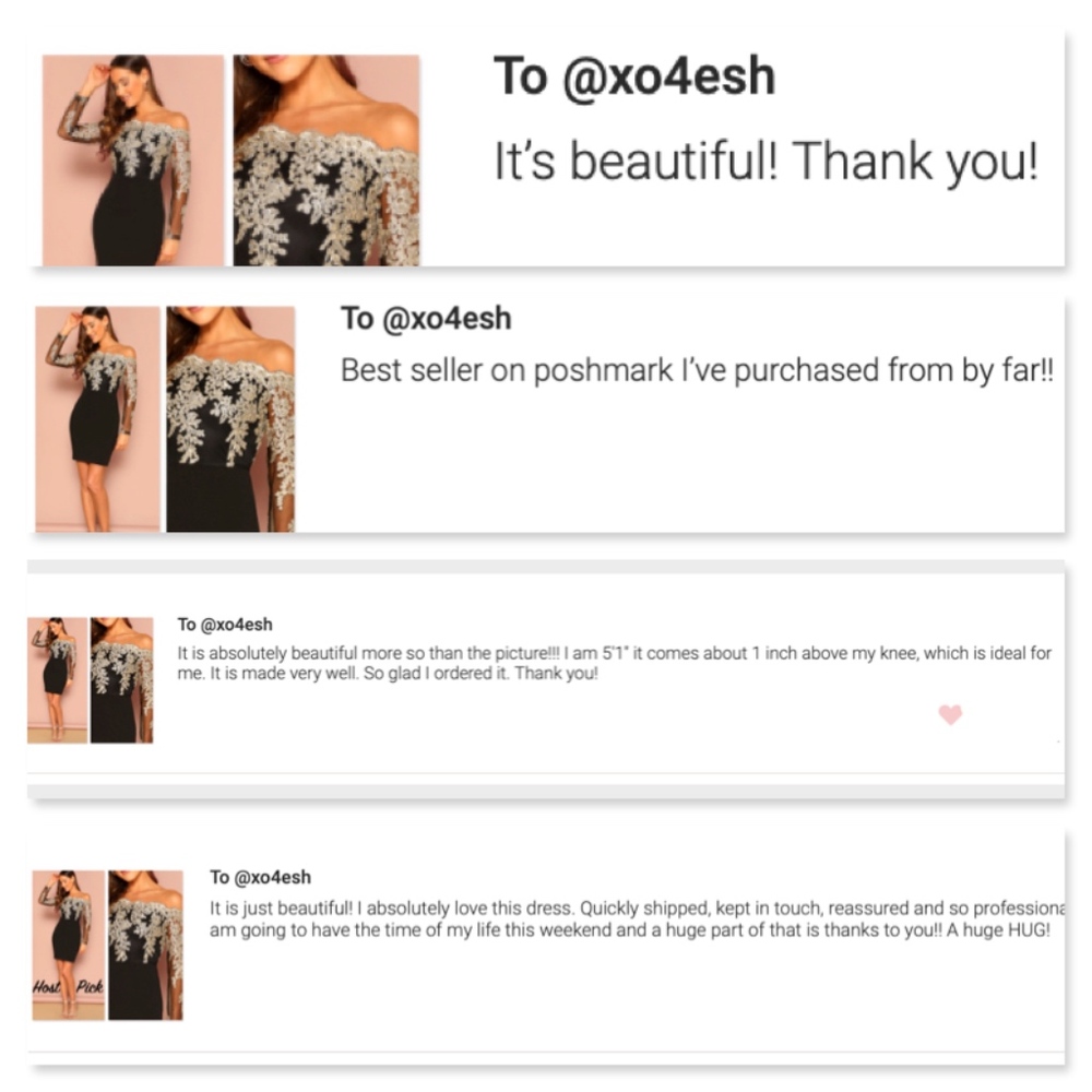 Gold Embroidered Mesh Bodice Black Bodycon Dress - Picture 5 of 8